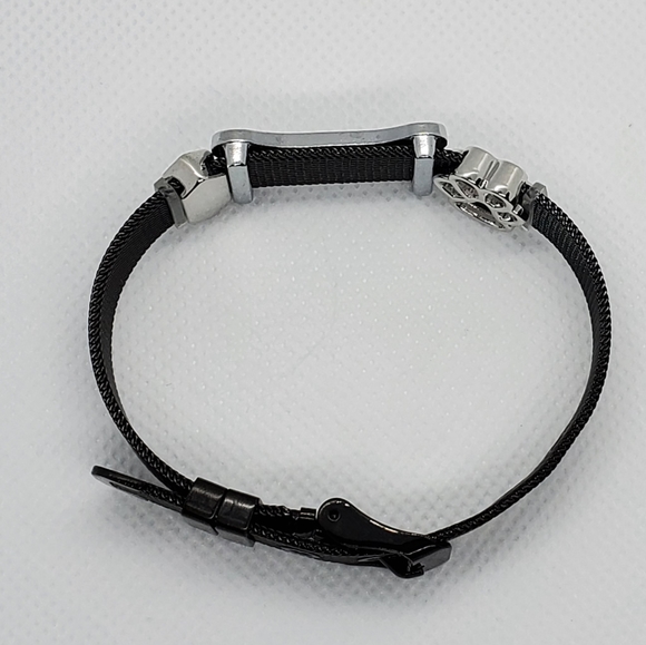 💗 Black/Silver Dog Mom Bracelet - Picture 3 of 7